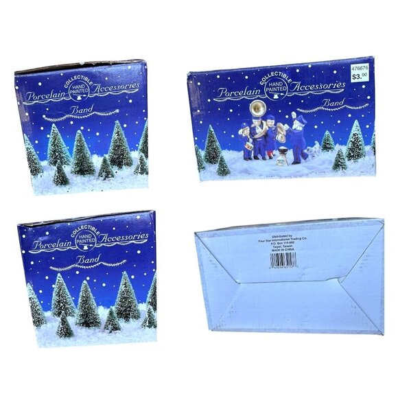 Porcelain Band Conductor Puppy Figurine Please Give Christmas Four Star Intl - Picture 11 of 12